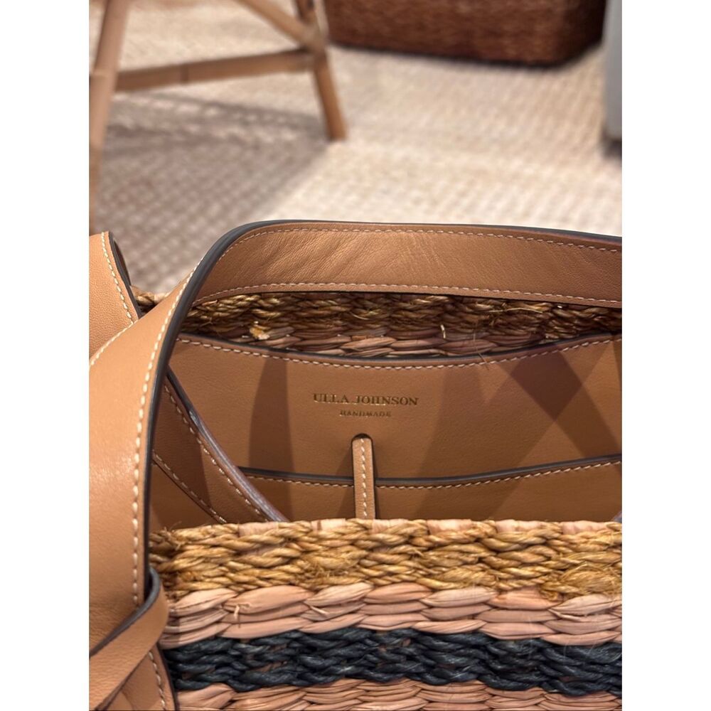 Nearly NEW Ulla Johnson Surfside Straw Basket Tote Bag $495 - Picture 7 of 9